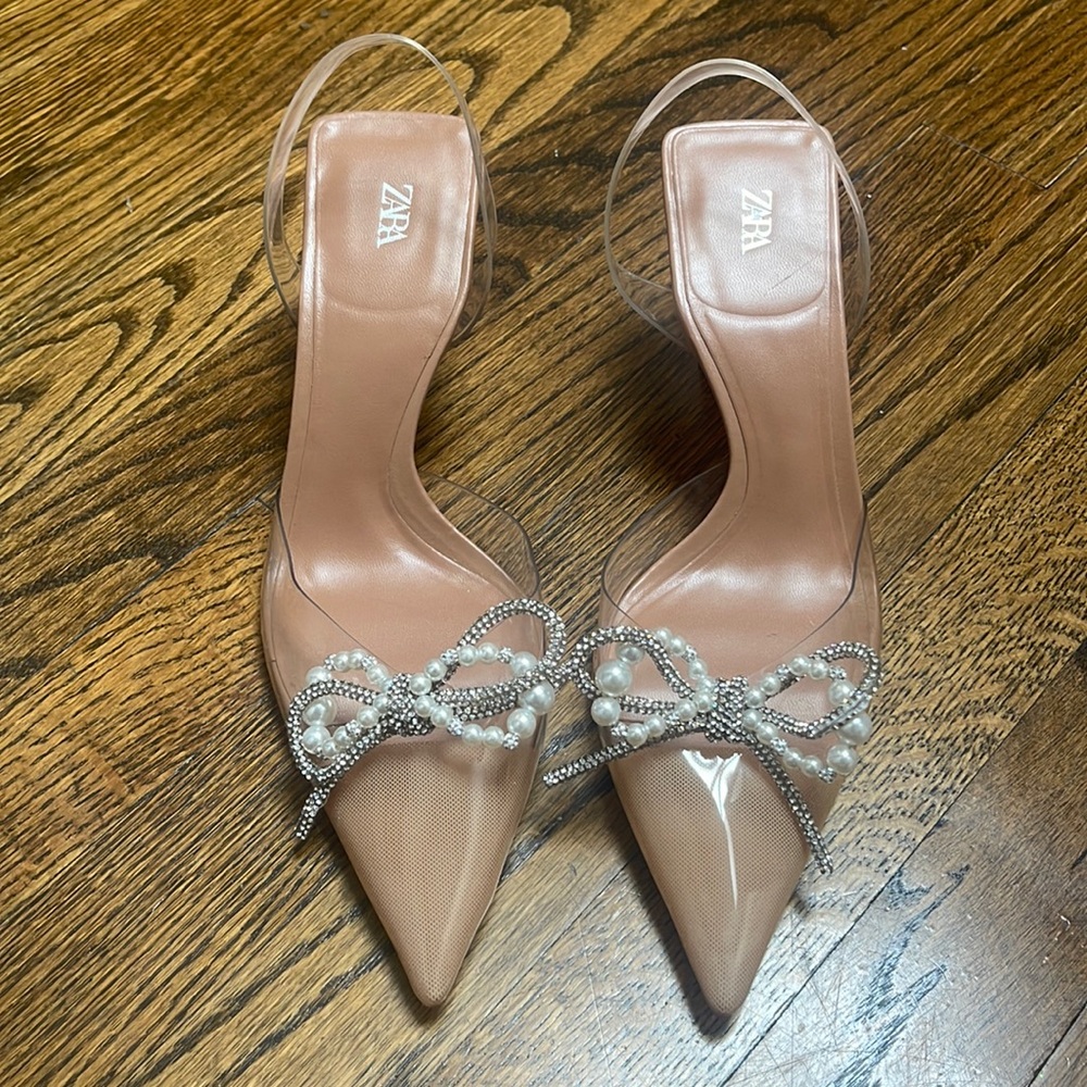 Zara heels bow detail